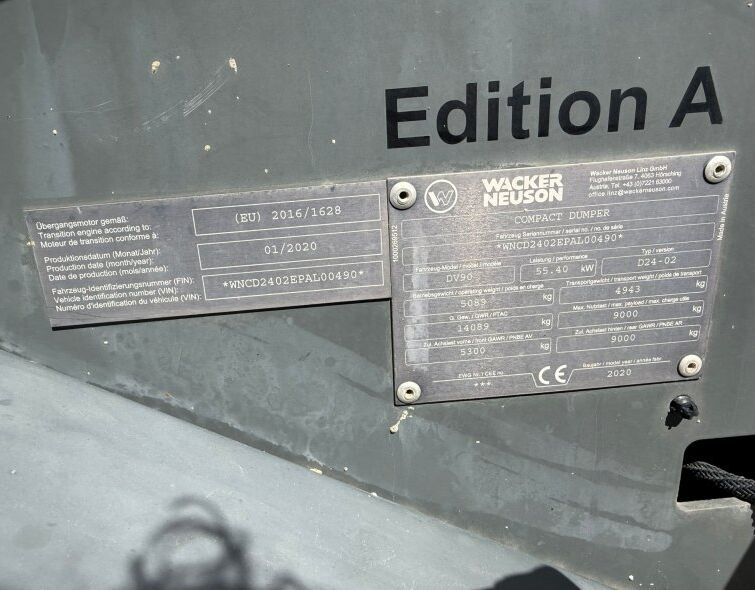 WACKER NEUSON  DV90***REGISTERED***